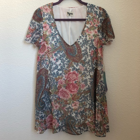 NEW Show Me Your Mumu Kylie Mini Dress Paisley - Picture 3 of 5